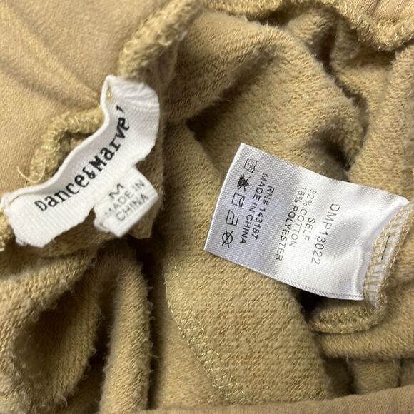 Dance & Marvel Tan Leisure Pants w/ Gold Accent Drawstrings and Pockets- Medium - Picture 6 of 7